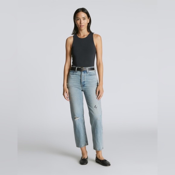 Everlane The Cutaway Tank Bodysuit Black bikini Body Suit Women’s NWOT - Picture 4 of 12